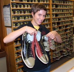 bowling shoes at Indiana University bowling lanes