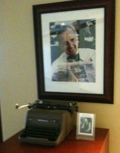 Nelson Poynter's Royal typewriter is on display -- the same model that my mom had. iPhoto by Julie Dodd