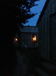 lamplight in cabins at Mt. Le Conte - photo by Julie Dodd