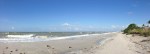 deserted beach at Sanibel Island during red tide