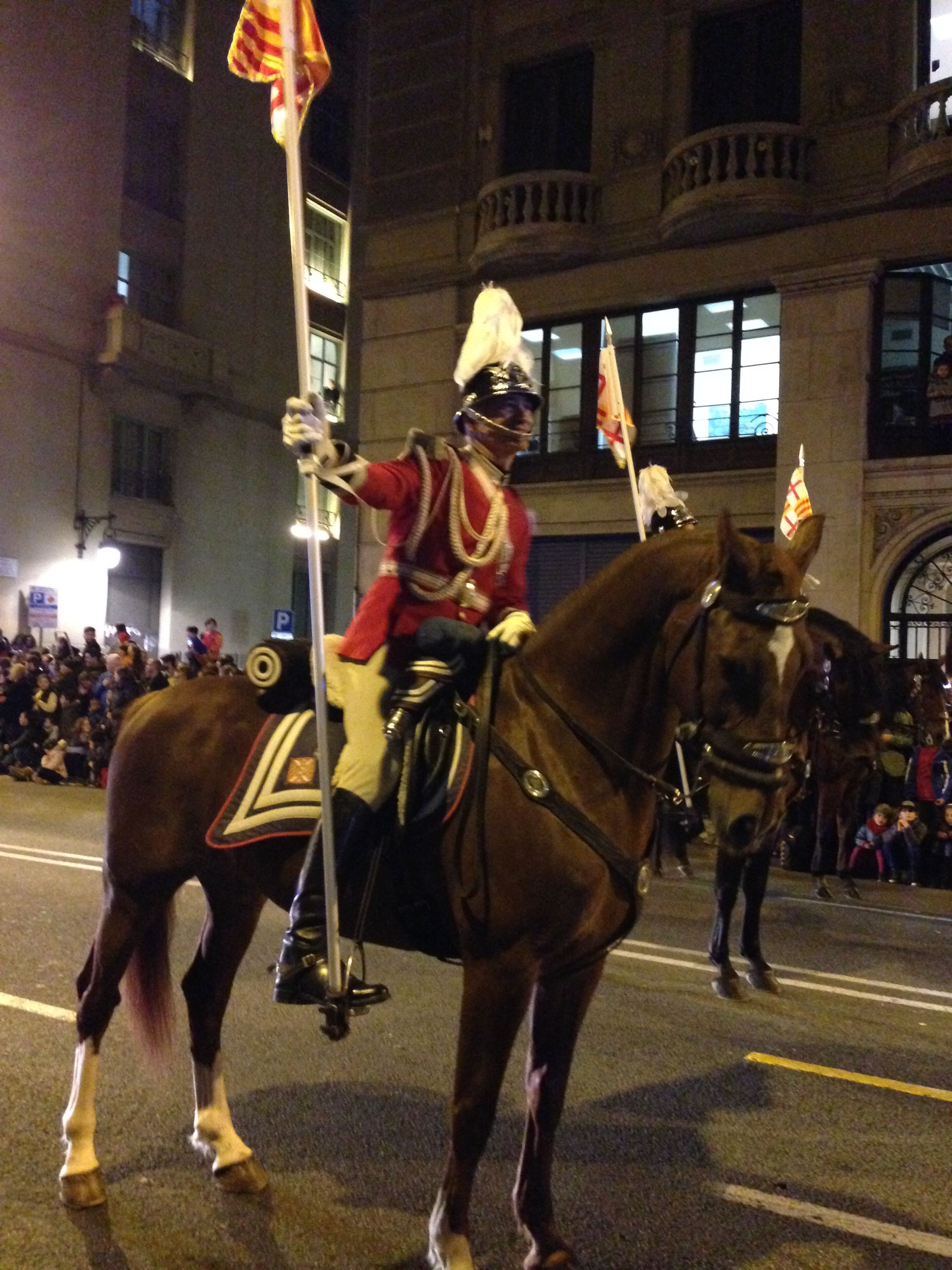 Mounted rider in BCN Three Kings Parade