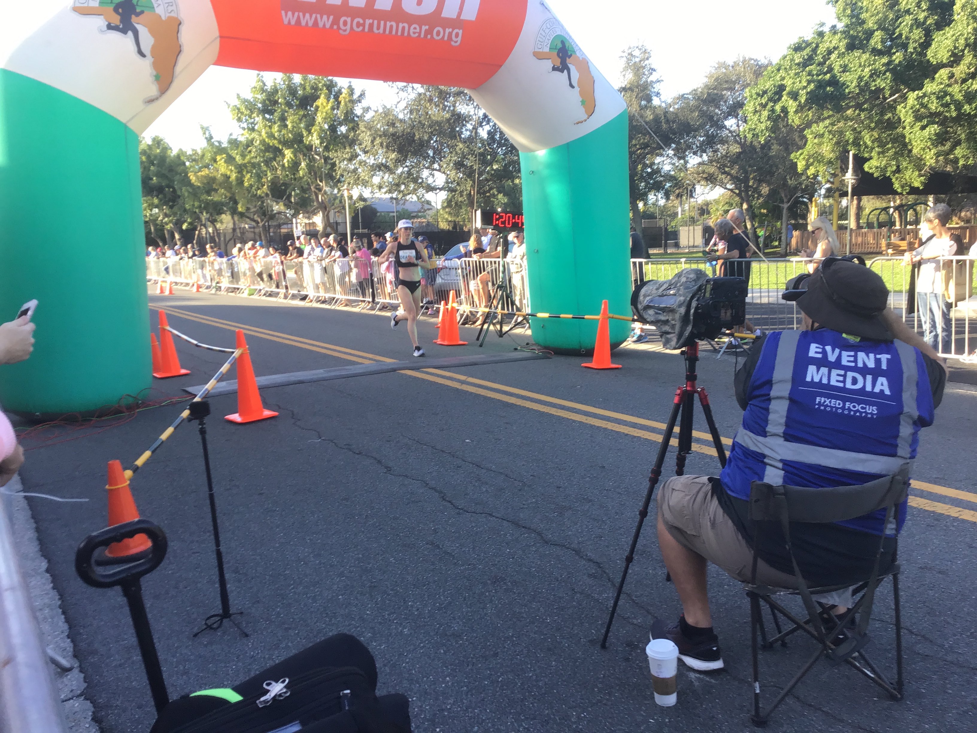 Naples Half Marathon finish line photographer