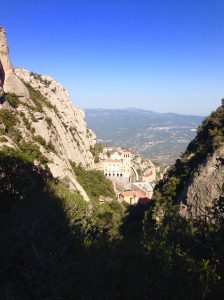 View of Montserrat from trail. Photo by Julie Dodd