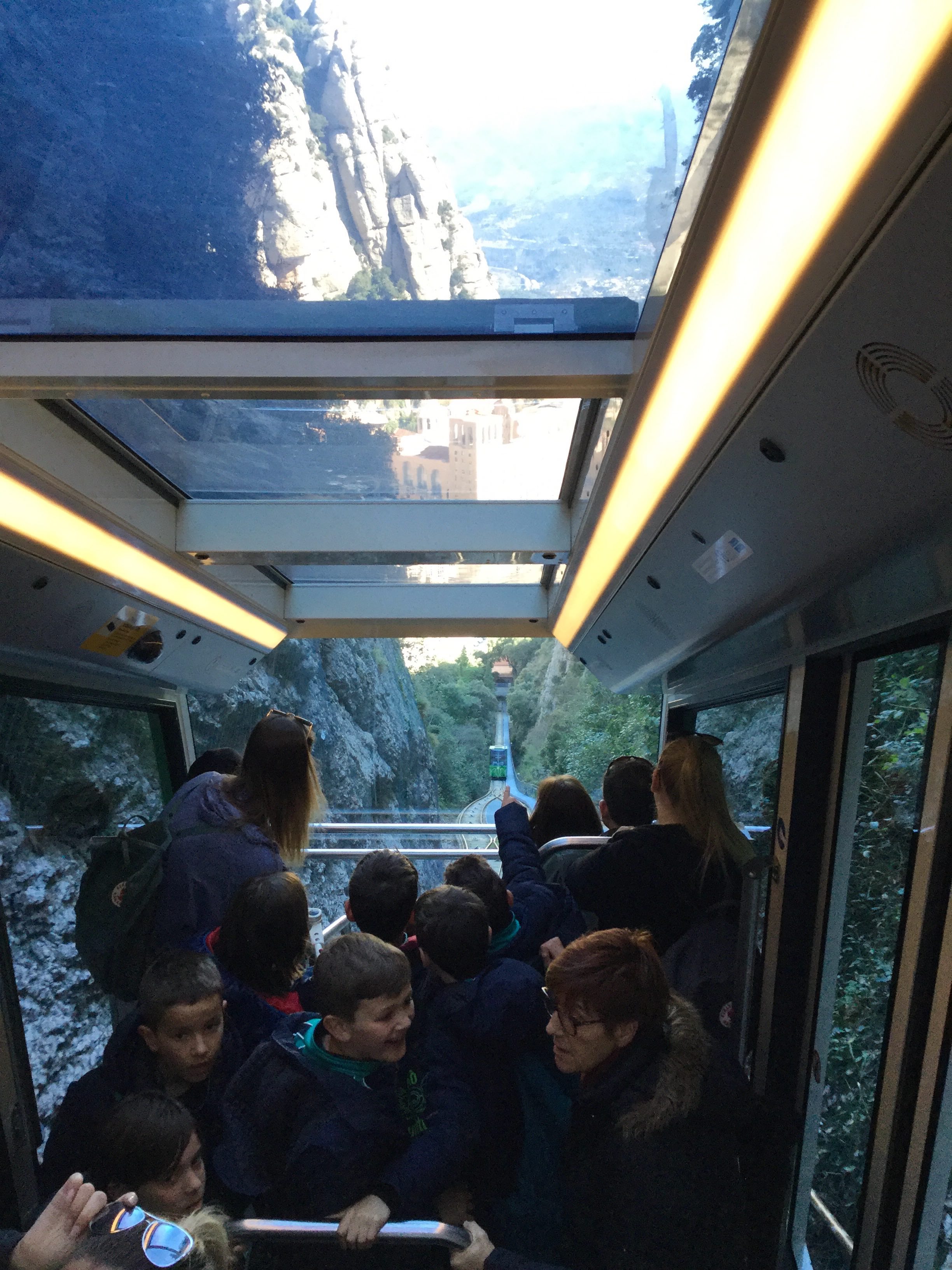 View from inside Sant Joan funicular - photo by Julie Dodd
